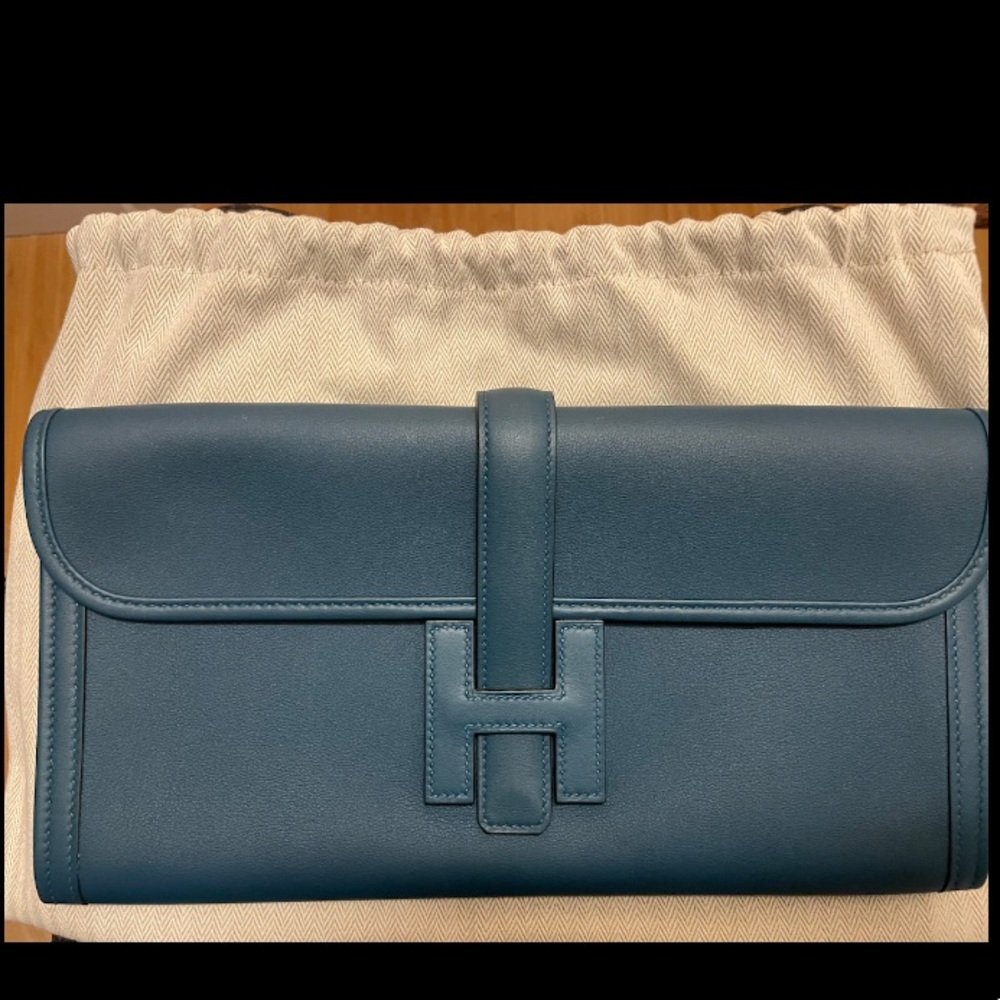 Hermès jige swift leather 1P Colvert w receipt